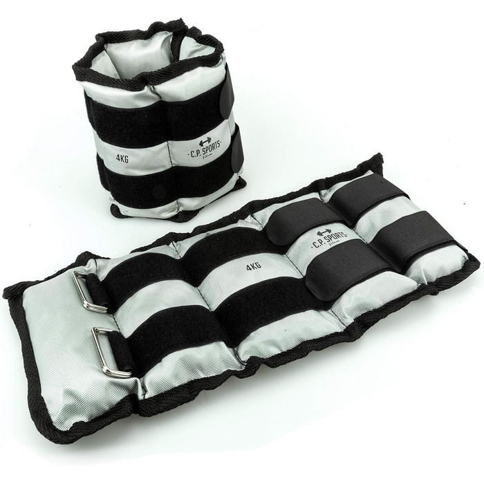 Важкі манжети C.P. Sports для зап'ястя та щиколотки (набір 2 шт.) | Ваги для рук та ніг | 0,5-8 кг | Для фітнесу, бігу, силових тренувань
