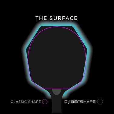 STIGA Cybershape Carbon – професійна тенісна основа з вуглецю, унікальна шістикутна форма, збільшена ігрова поверхня, класична пряма ручка