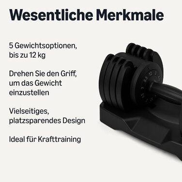 Штангі з регулюванням ваги Amazon Basics 12 кг