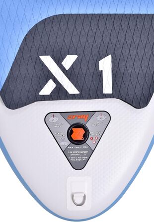 Надувна SUP-дошка Zray X1 310x81x15 см з веслом, помпою та рюкзаком, синя, комплект для каякінгу, Dropstitch