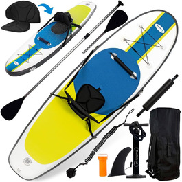Надувна SUP-дошка Blue Water Toys 3м 136кг з веслом, сидінням, насосом і рюкзаком – каяк-сет для водних видів спорту
