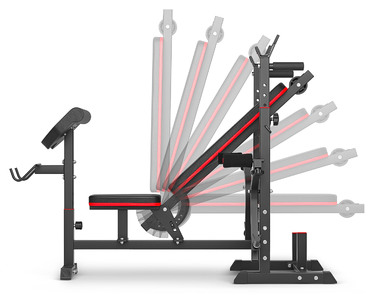 Лавка тренувальна Hop-Sport HS-1075 Pro із партою Скотта