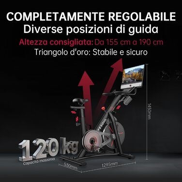 YESOUL G1M Plus: Електричний велотренажер з екраном 21.5' FHD, магнітний опір та функцією streaming