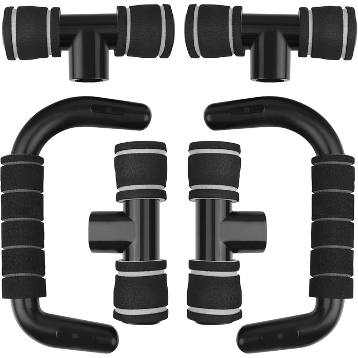 Набір гантелей для віджимань Flintronic (2 шт), неслизькі ручки для тренування м'язів та сили #3 Темно-сірий