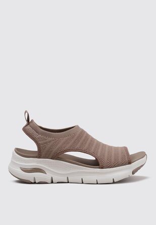 Сандалії Skechers Arch Fit City Catch для жінок (43 EU, Мокка Майлар в'язка)