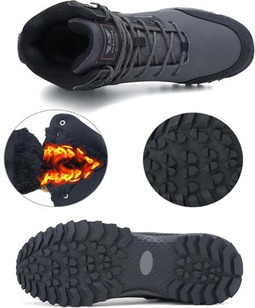 Черевики зимові чоловічі ARRIGO BELLO - зимові чоботи, чоботи для снігу, теплі, утеплені, робочі, для роботи, для хайкінгу, розміри 41-46 (Сірий3372, 43 EU)