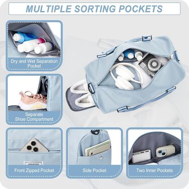 Спортивна сумка HYC00 для жінок та чоловіків, дорожня сумка, Gym bag, Weekender, 50л, армійний зелений