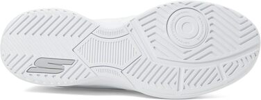 Кросівки для піклболу Skechers Viper Court Smash для жінок, біло-сріблясті, для залів та відкритих майданчиків, Relaxed Fit