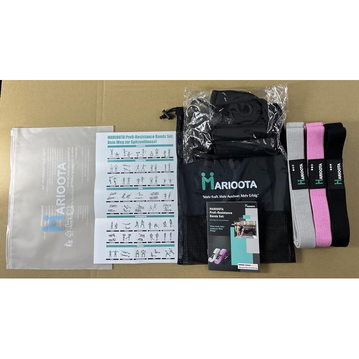 Набір з 3 еластичних стрічок опору – неслизькі, приємні до шкіри та еластичні – Стрічки опору для нарощування м'язів, йоги, пілатесу та тренувань всього тіла – можна прати, довговічні та з сумкою для перенесення. Довгі фітнес-стрічки (Сірий – Рожевий – Чо