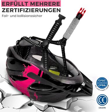 Дитячий велосипедний шолом Rosenrot, регульований, 50-55 см, для дітей 3-13 років, з візором