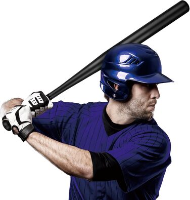 Бейсбольна бита сталева – 82 см, з неслизькою ручкою для спорту, відпочинку та безпеки, міцна та довговічна для дорослих та підлітків, легований сталь 1030 г, чорна