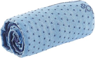 PEARL Sports Yogatuch: Рушник для йоги 2-в-1 з мікрофібри та підкладкою (для килимка для гімнастики, блакитний)