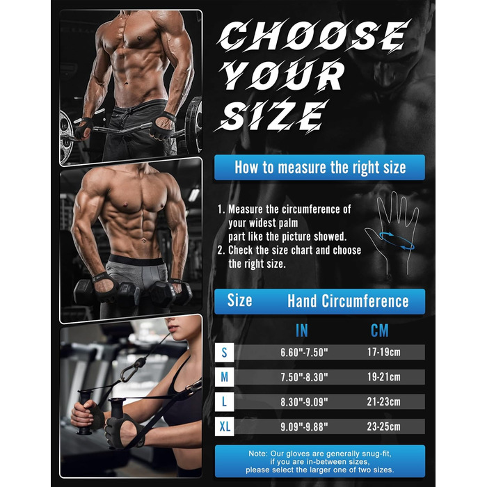 Фітнес рукавички COFIT: дихаючі, з підтримкою зап'ястя, для тренувань, важкої атлетики, силових навантажень, бодібілдингу, чорний, розмір S
