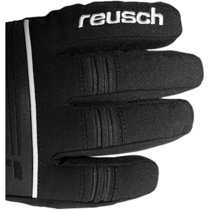 Дитячі гірськолижні рукавички Reusch Softshell, водонепроникні та вітрозахисні (чорно-сірі, розмір 6.5)
