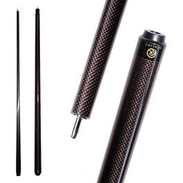 Кю Білліард KHEALING з карбону, 58 дюймів, 1/2-дюймова структура, 3-зубчастий з'єднувач, наконечник 12.4 мм, вага 540-567 г, для професійних гравців, червоний