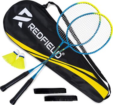 Набір для бадмінтона Redfield: 2 ракетки, 2 волани, сумка, 2 ручки, для спорту та розваг