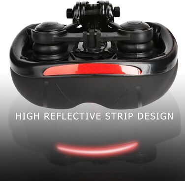 Зручний велосипедний сідло StreeHerjjkeA1 Cityradsättel з Memory Foam, водонепроникний, червоний світловідбиваючий елемент, для гібридних велосипедів, унісекс, чорний