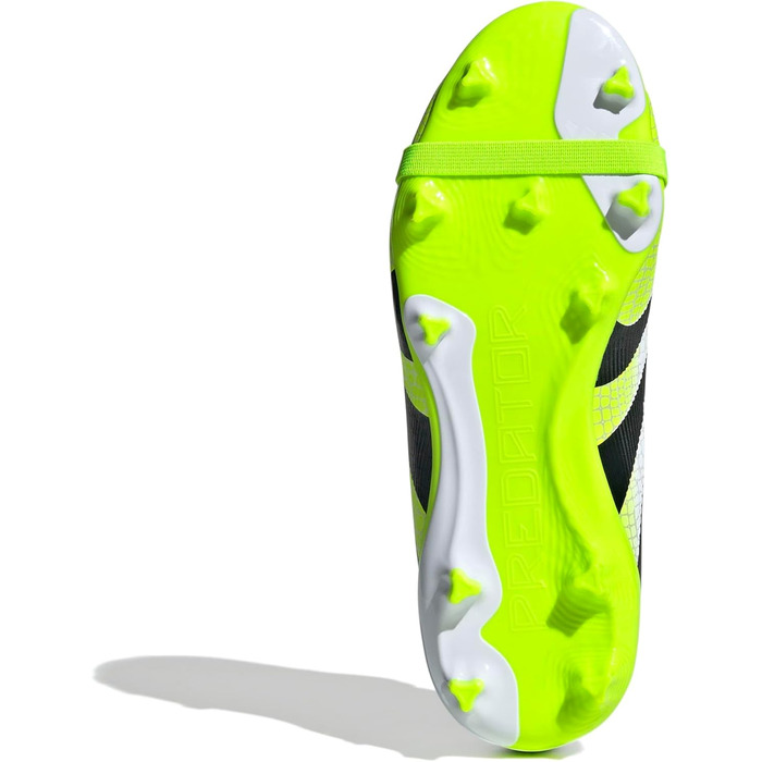 Дитячі футбольні бутси adidas Predator League з відкидною конструкцією язичка для жорсткого/багатоповерххового поля, розмір 35 EU, кольори: білий, чорний, лимонний