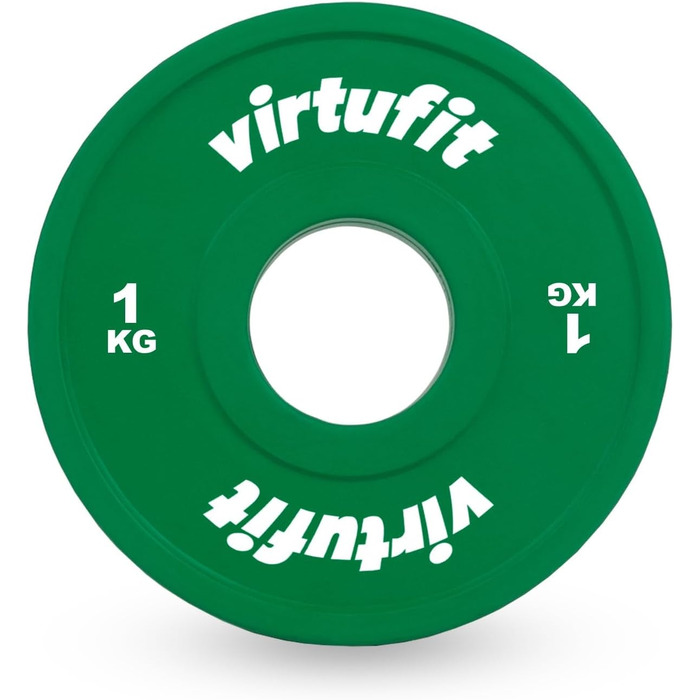 Олімпійський фракційний диск VirtuFit 1 кг, зелений, для штанги та гантелей