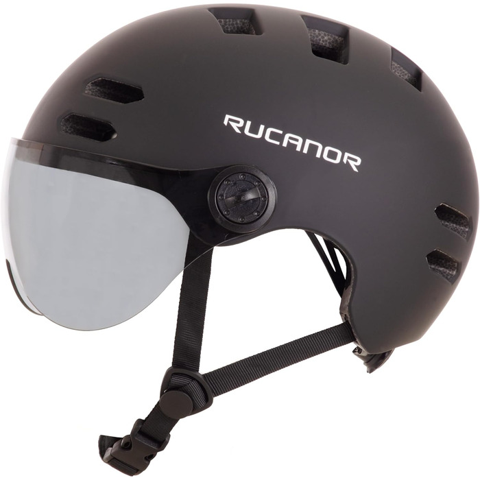 Велошолом Rucanor Sprint, регульований, легкий, чорний, розмір M/L, сертифікати EN 1078 та NTA 8776, для велосипеда, електросамоката, спід-педелеку