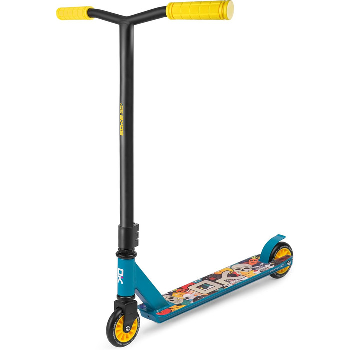 Трюковий самокат SOKE GO! для дорослих і дітей, 2 колеса, ABEC 9, до 100 кг, синій/рожевий, міський фристайл самокат