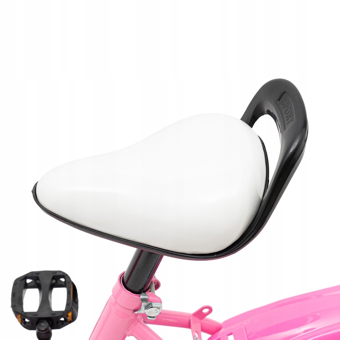 Дитячий велосипед 16 дюймів із бічними колесами для дітей 5-8 років, рожевий