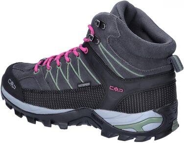Жіночі трекінгові черевики CMP Rigel Mid Wmn Wp, Антрацит/Мінерально-зелений, 40 EU
