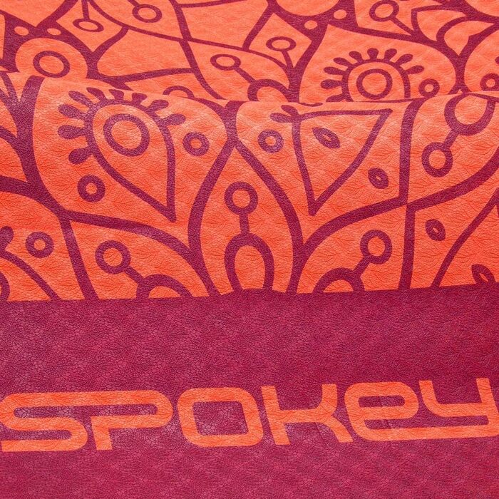 Йога мат SpoKey Mandala, 183x61x0.4 см, червоний, екологічний TPE, для йоги, пілатесу, фітнесу, гімнастики