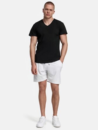 Чоловічі спортивні шорти Tazzio Sweatshorts для фітнесу та тренувань, білі, розмір L