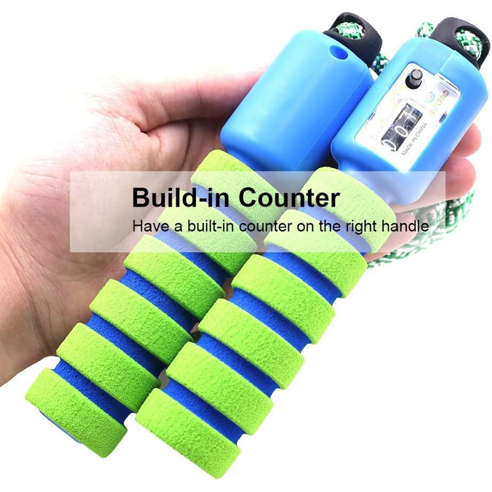 Стрибкова скакалка Sunshine Smile Springseil: для боксу, спорту, дітей, з лічильником (червоний, жовтий)