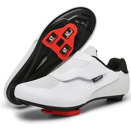 Велотуфлі унісекс сумісні з Peloton, для занять велоспортом в приміщенні та на відкритому повітрі, з кріпленнями Delta, розмір 41/41.5 EU, білий