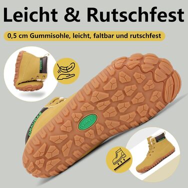 Чоботи зимові чоловічі Saguaro Barfußschuhe, теплі, водонепроникні, розмір 36-48, жовті