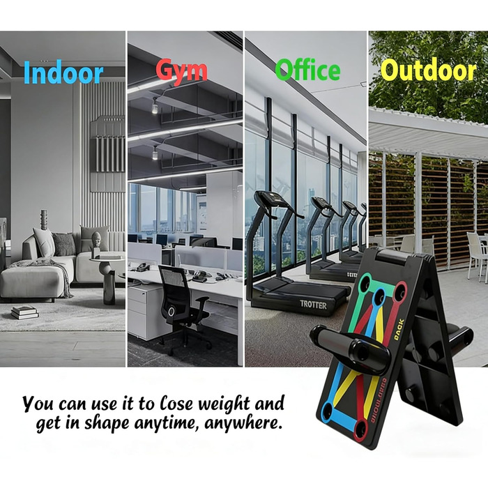 Багатофункціональний тренажер для віджимань 12-в-1 Push Up Board, складаний дошка для тренування м'язів верхньої частини тіла та спалення жиру