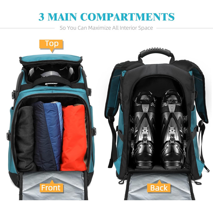 Чохол для лижних/сноубордистських черевиків TurnWay, Чохол для скейтбордингу (L, Синьо-чорний)