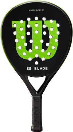 Дитяча падель-ракетка Wilson Blade Junior v2, скловолокно, 300 г, 439 см², чорна/неонова зелена