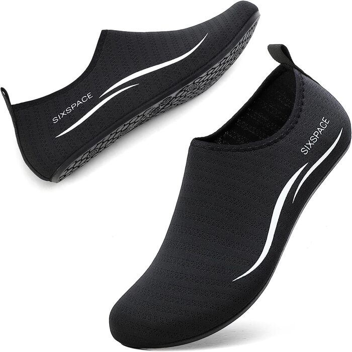 Шкарпетки для плавання Sixspace: жіночі шкарпетки для басейну, пляжу, моря та водних видів спорту (чорний, 38 EU)