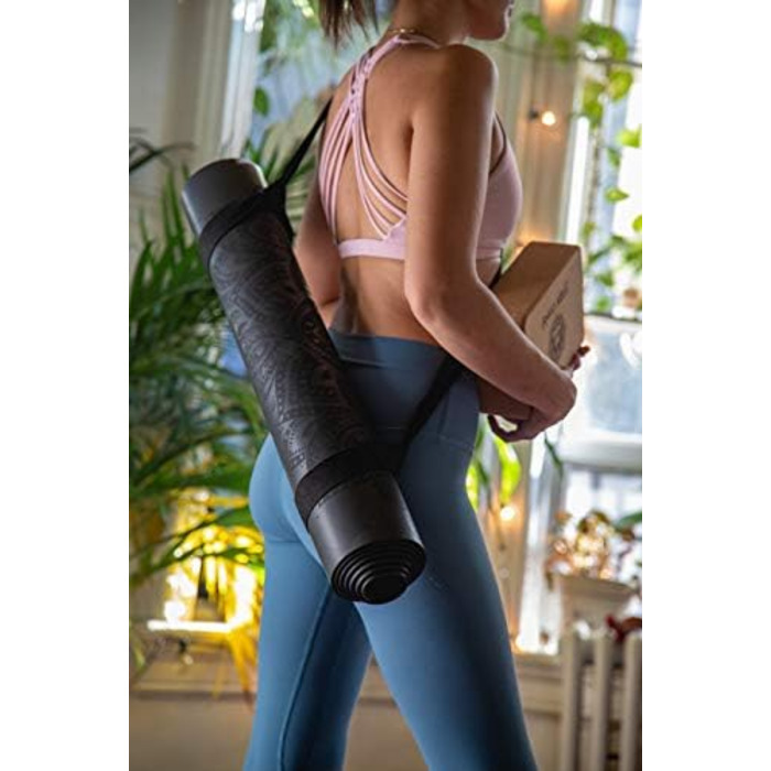 Йога-мат Yoga World Alignment, нековзкий TPE, екологічний, 183×66 см, для пілатесу та домашніх тренувань