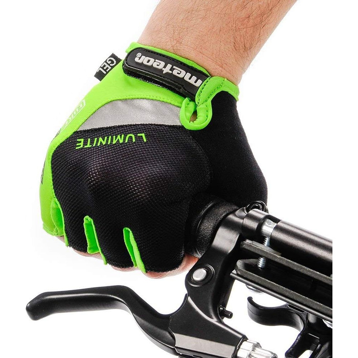 Рукавички для гірського велосипеда Meteor Radhandschuhe Gel GX31 Green - чоловічі, жіночі, дитячі. Рукавички для MTB, Downhill, хайкінгу та їзди на велосипеді.