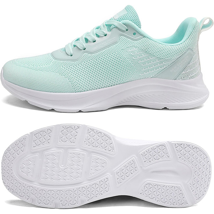 Спортивне взуття для жінок та чоловіків: кросівки для бігу, фітнесу, прогулянок та повсякденного носіння. Розміри 35-45 EU, колір: зелений (208apfelgrün)