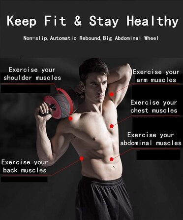 Колесо для пресу Ab Wheel - тренажер для фітнесу та зміцнення м'язів пресу, синього кольору