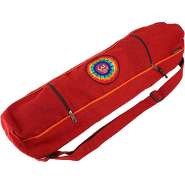 Сумка для йога-мату GURU SHOP Om, червона, бавовна, 65x15x15 см, унісекс