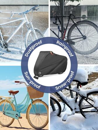 Водонепроникний намет для велосипедів Ohuhu на 2 велосипеди, 200 x 110 x 90 см, захист від пилу, дощу, УФ-променів, з отворами для замка та сумкою