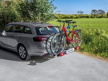 Велосипедний багажник EUFAB CROW BASIC на 2 велосипеди, для Е-байків, кріплення на причіп, чорний