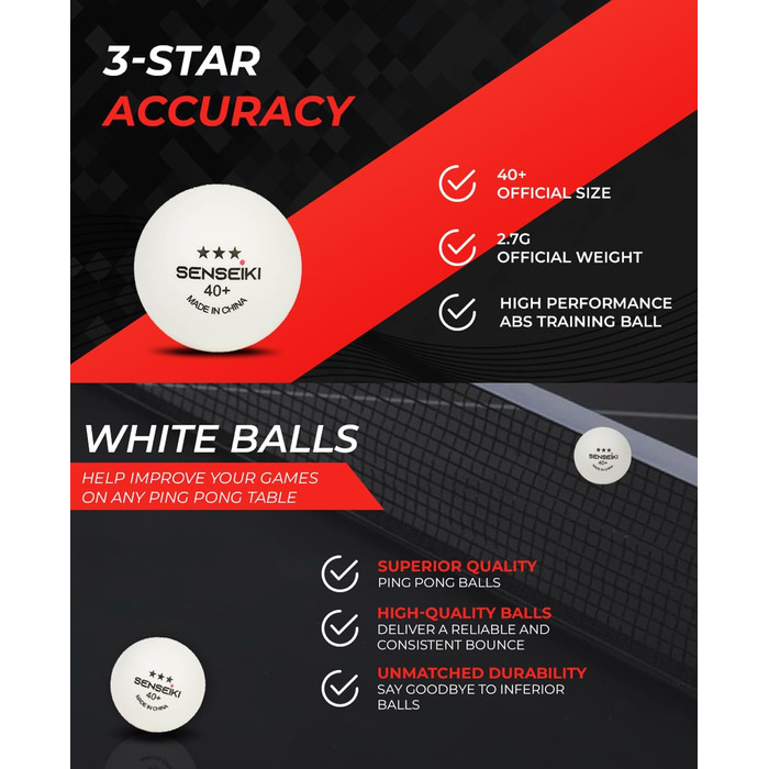 Набір для настільного тенісу: 2 ракетки преміум-класу, 3 тенісні м'ячі, компактний кейс | Комплект для пінг-понгу з ракетками та м'ячами