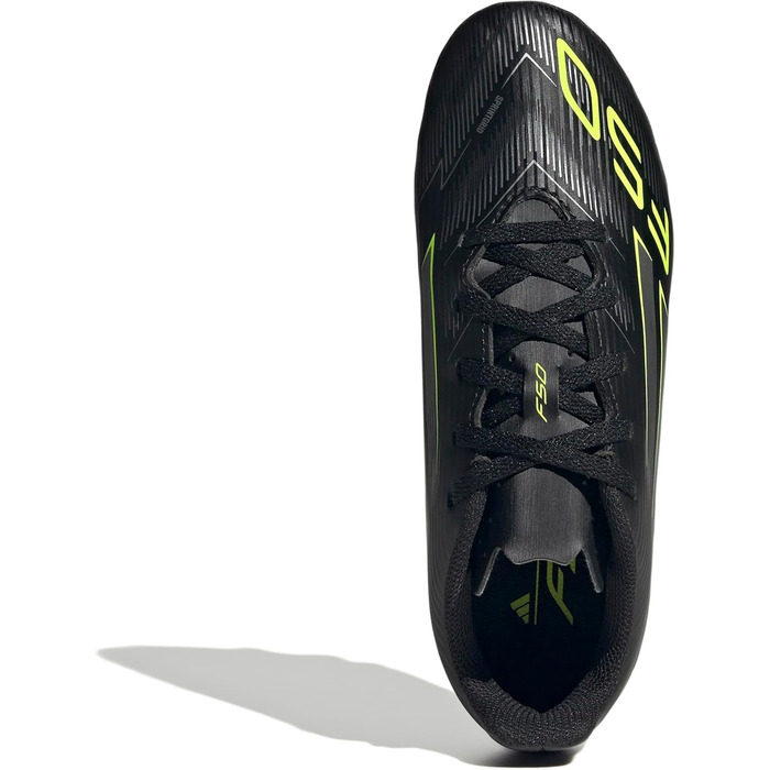 Дитячі футбольні бутси adidas F50 Club FG/MG, 38 EU, чорний/металік/лимонний, для дітей