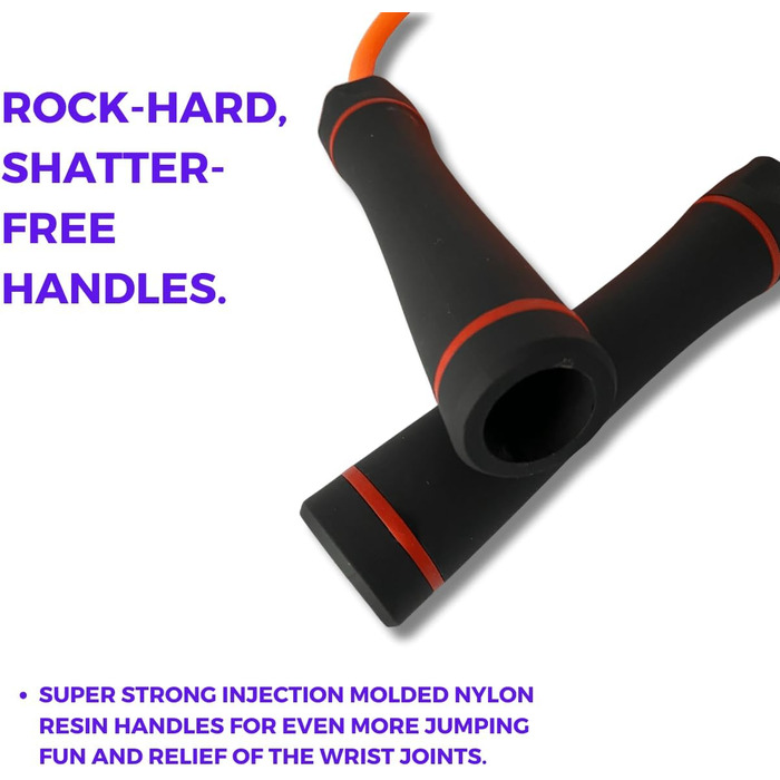 Скакалка Elevate Gravity Heavy Rope 3м, 10мм, обтяжена, для кардіо, схуднення та силових тренувань, з гладкими підшипниками, для дому та вулиці