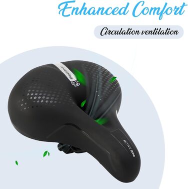 Комфортне велосипедне сідло BWBIKE з широким сидінням та пам'яті-ефектом, водонепроникний чохол з екошкіри, універсальне, срібного кольору