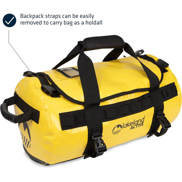 Спортивна сумка та рюкзак Lakeland Active Ullswater, водонепроникний, 40 л, жовтий