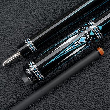 KONLLEN Billardqueue з карбону, 58 дюймів, професійний биль для більярду для дорослих, повна карбонова технологія, мінімальне відхилення, биль з наконечником 12,5 мм (Pro Taper, ультрагладкий) (KL-15WBF)