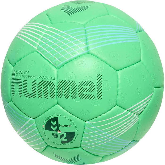Гандбольний м'яч hummel Concept Hb для дорослих, розмір 2, зелений/синій/білий